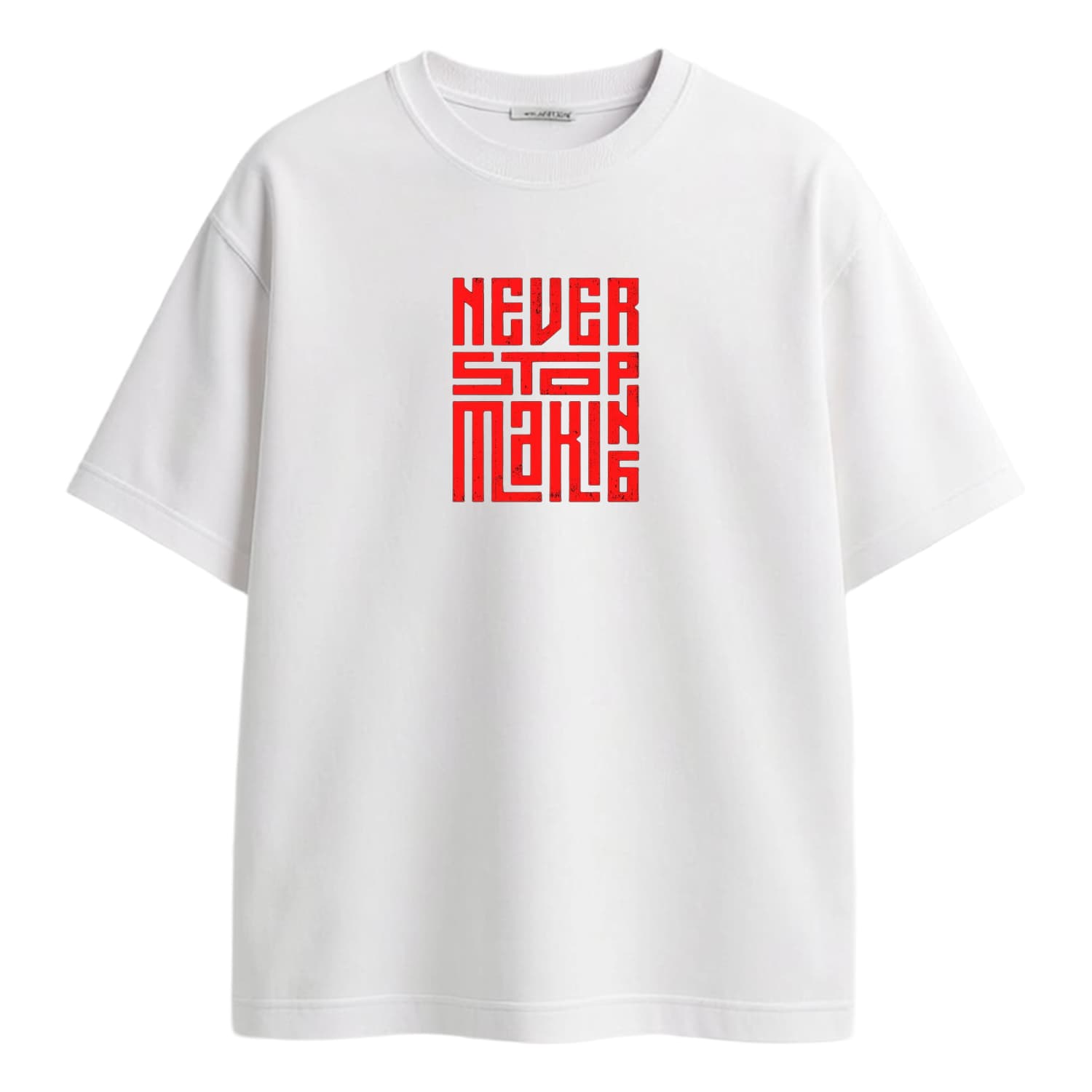never stop making printed tee